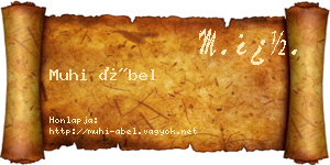 Muhi Ábel névjegykártya