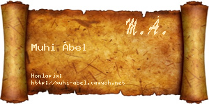 Muhi Ábel névjegykártya