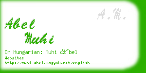 abel muhi business card